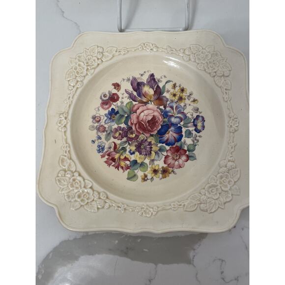 VTG Crown Ducal Gainsborough England Square Plates 749657- 2 Plates - Picture 2 of 6